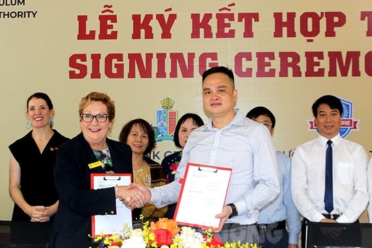 Trường đầu tiên tại Hải Dương ký đào tạo song bằng với Trường Trung học Firbank Grammar (Úc)
